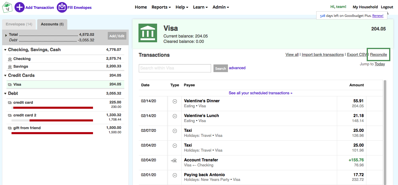 How do I Reconcile My Accounts? Goodbudget
